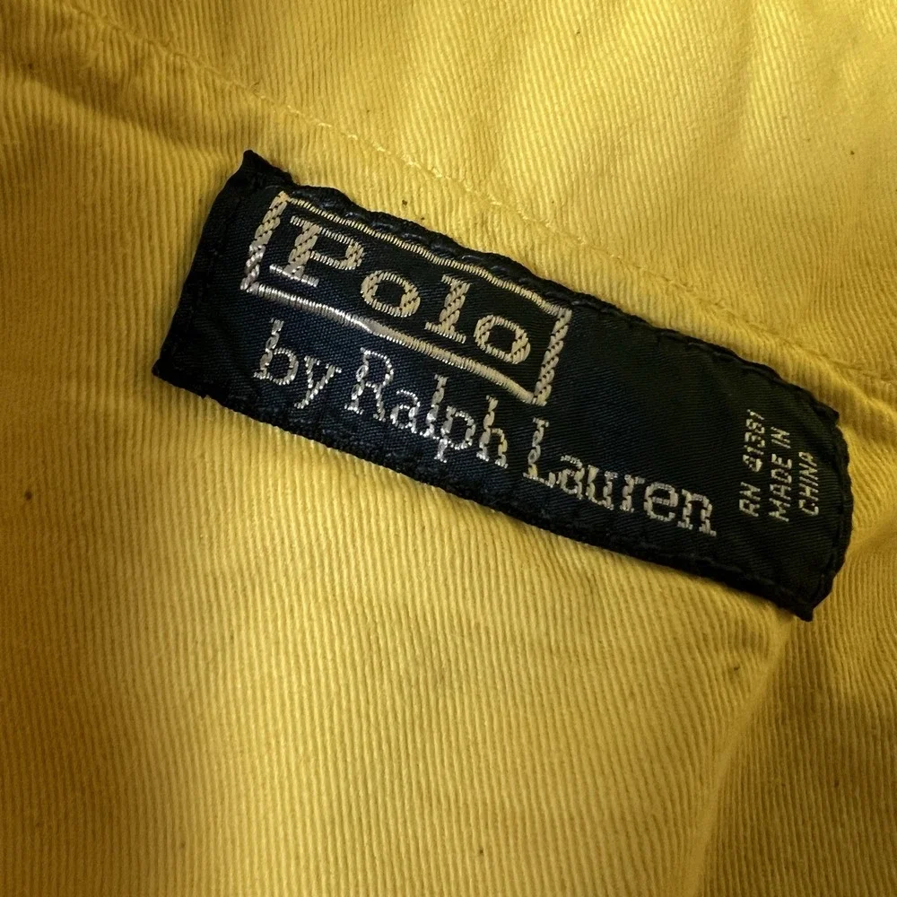 Polo Ralph Lauren RL-5 Chino Pants Mens 40x32 Yellow Adjustable Casual Golf
